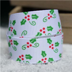 Go Grosgrain - Holly White/Green